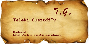 Teleki Gusztáv névjegykártya