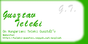 gusztav teleki business card